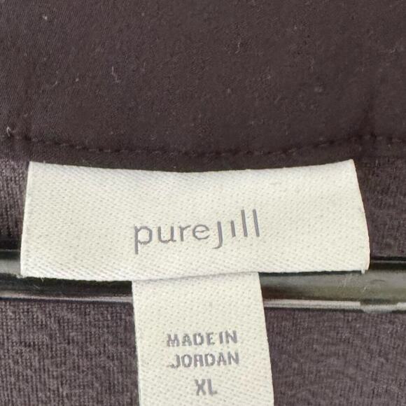 J.Jill Womens Velvet Top Size XL Black Pure Jill Comfy Casual Classic Boho Shirt - Picture 2 of 8